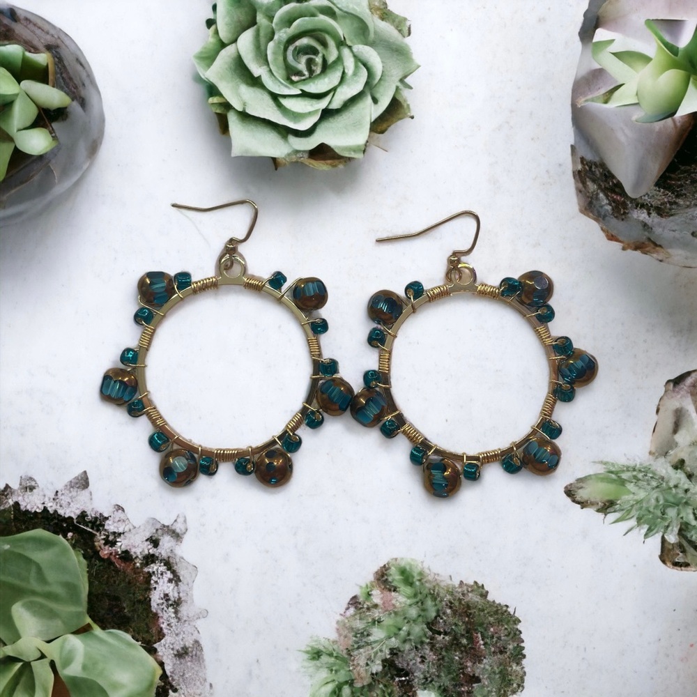 Bead Wrapped Hoops